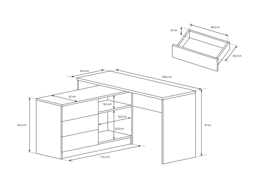 Croquis Bureau TIBO KAMAZZA