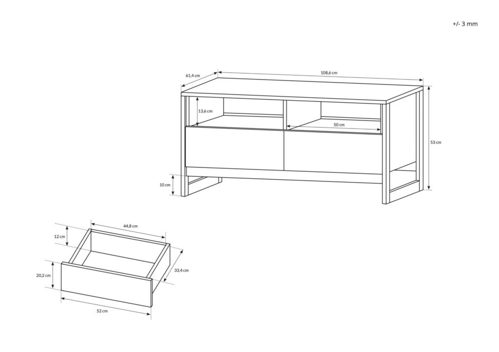 Croquis table basse STOCKHOLM KAMAZZA