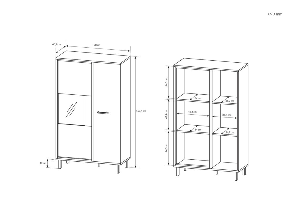 Schéma croquis Vitrine NOË salon KAMAZAA