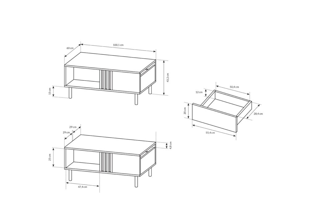 Schéma table basse DUSTY KAMAZAA