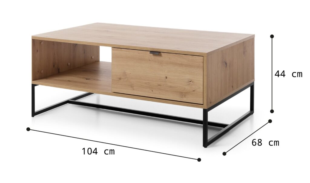 Table basse CELINE fonctionnel avec ses rangements