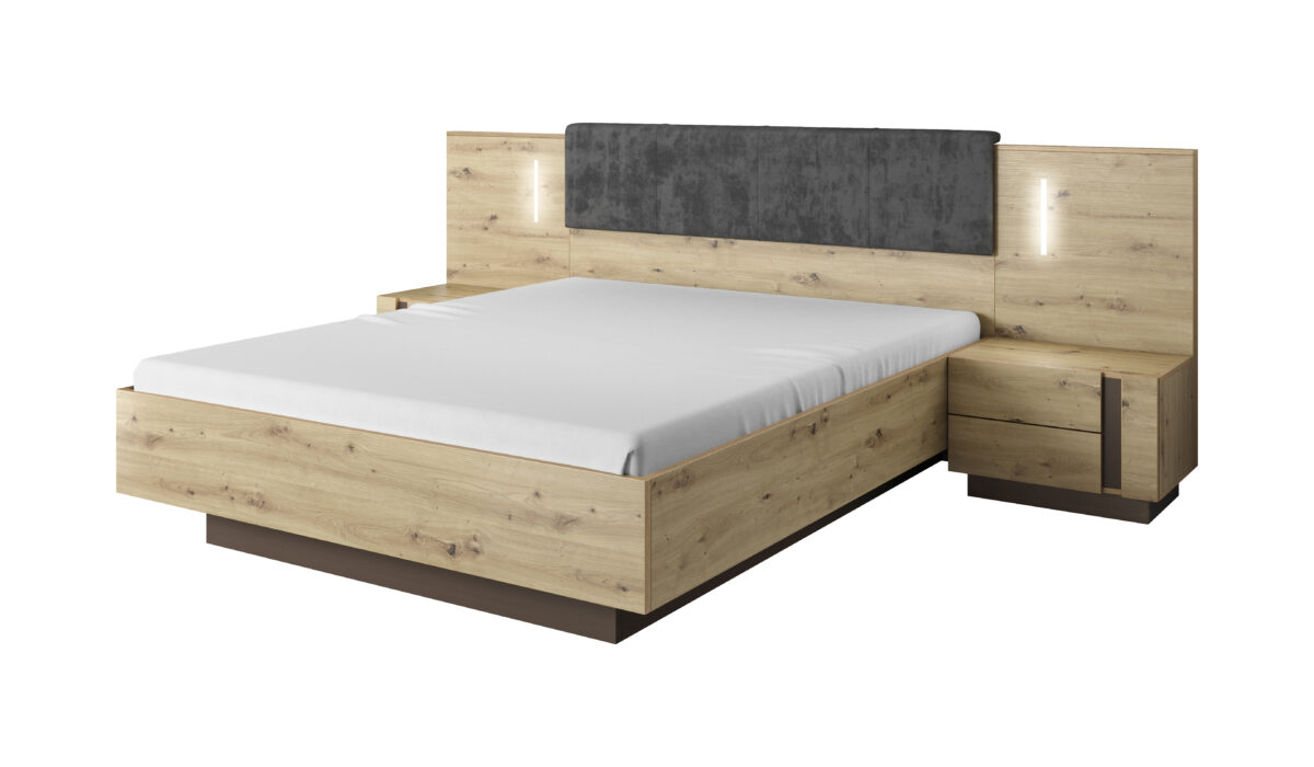 ARCO artisan – NO – łóżko + stoliki nocne