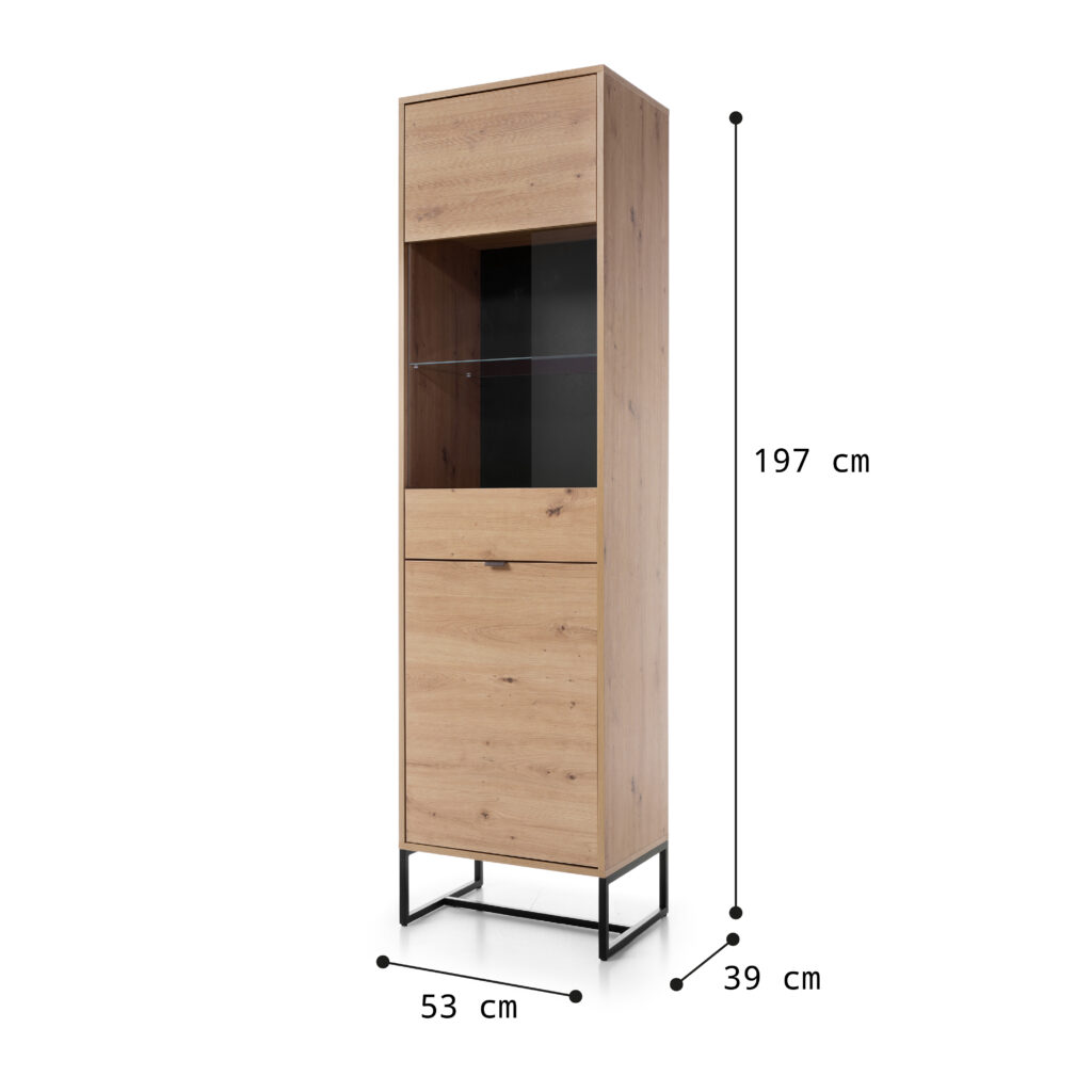 Vitrine 50 cm CELINE fonctionnel avec ses rangements