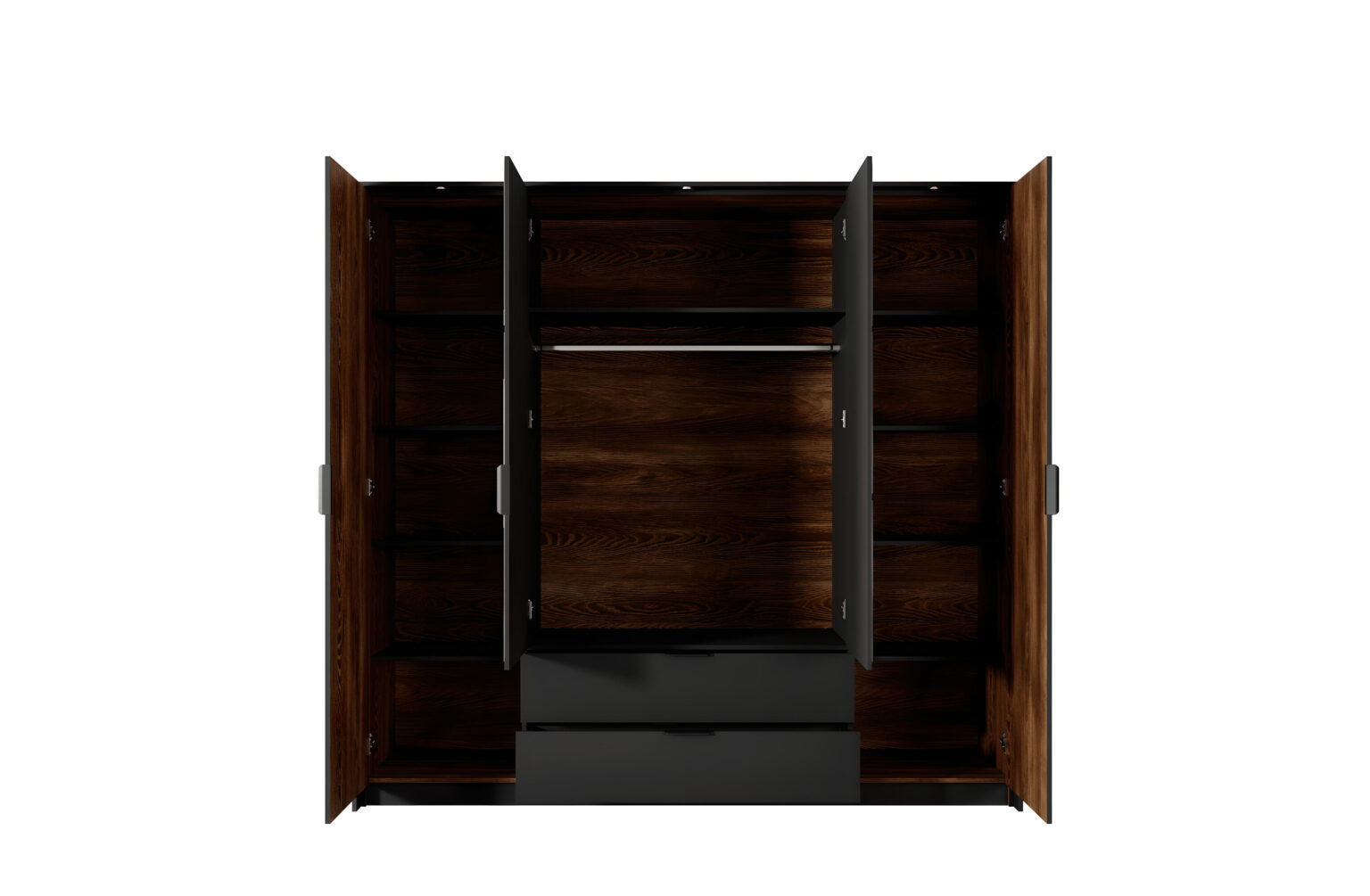 Armoire LONDON nombreux rangements KAMAZZA