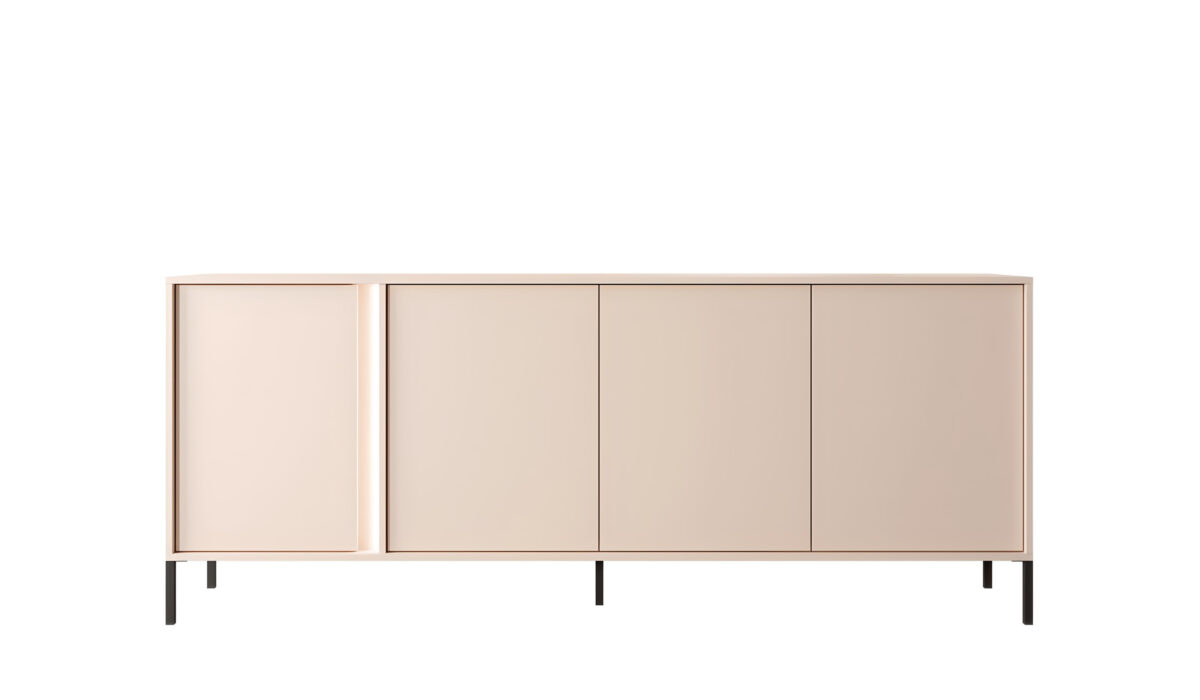 Buffet 4 portes 200 cm LIXIA beige