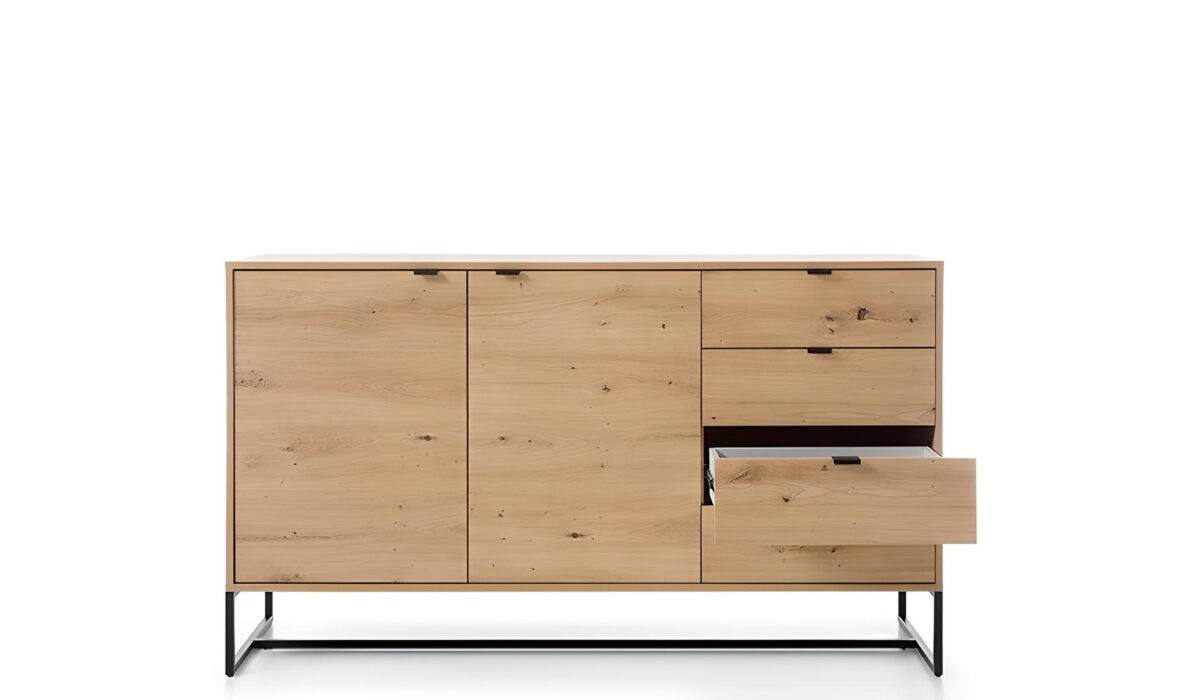 Buffet CELINE 2 portes tendance avec sa couleur chêne