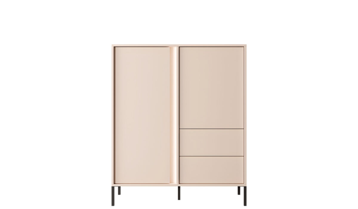 Buffet haut 2 portes 2 tiroirs 125 cm - LIXIA