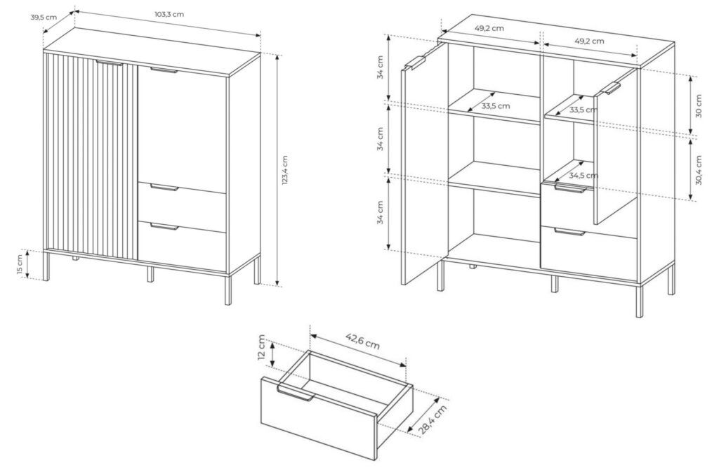 Croquis buffet haut LIEF