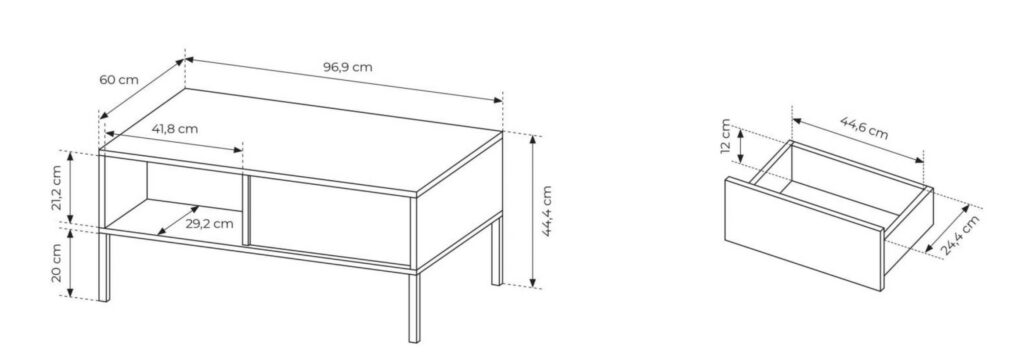 Croquis table basse LIXIA