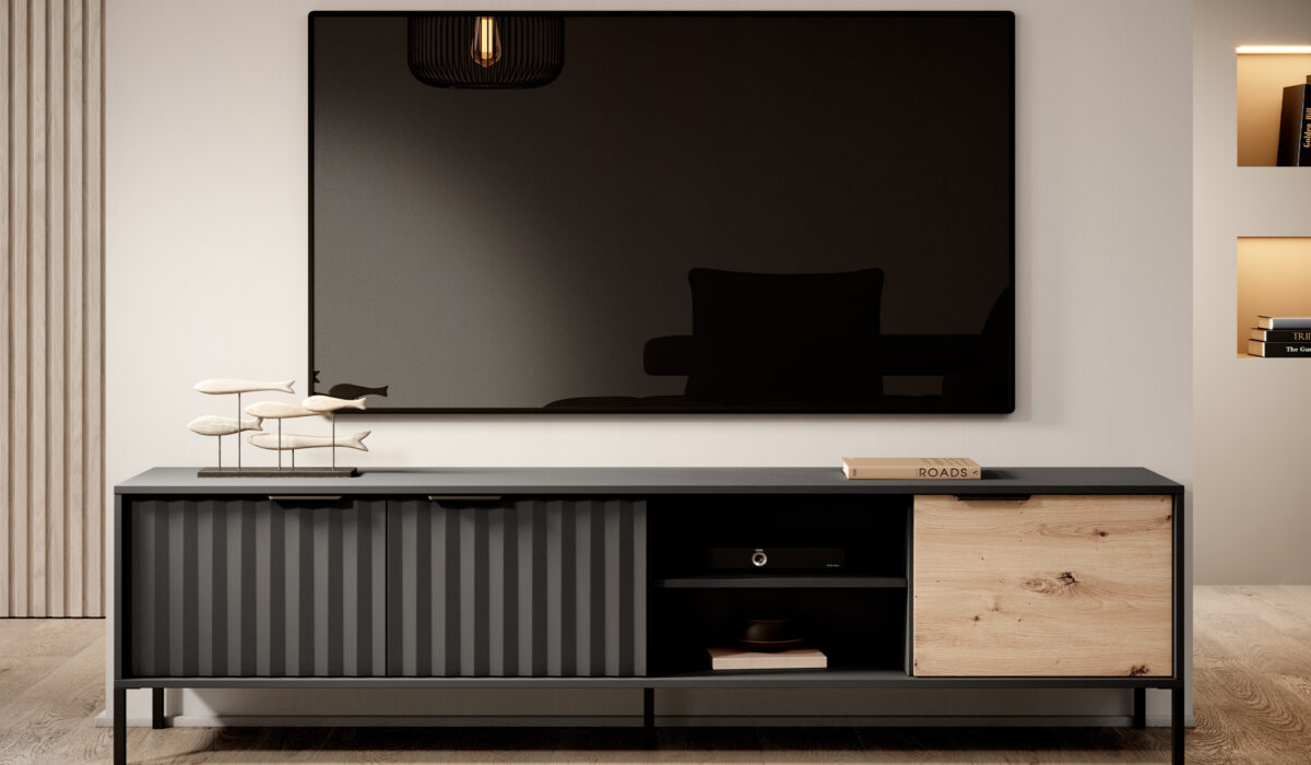 Design et distinction avec le meuble TV LIEF 200 cm