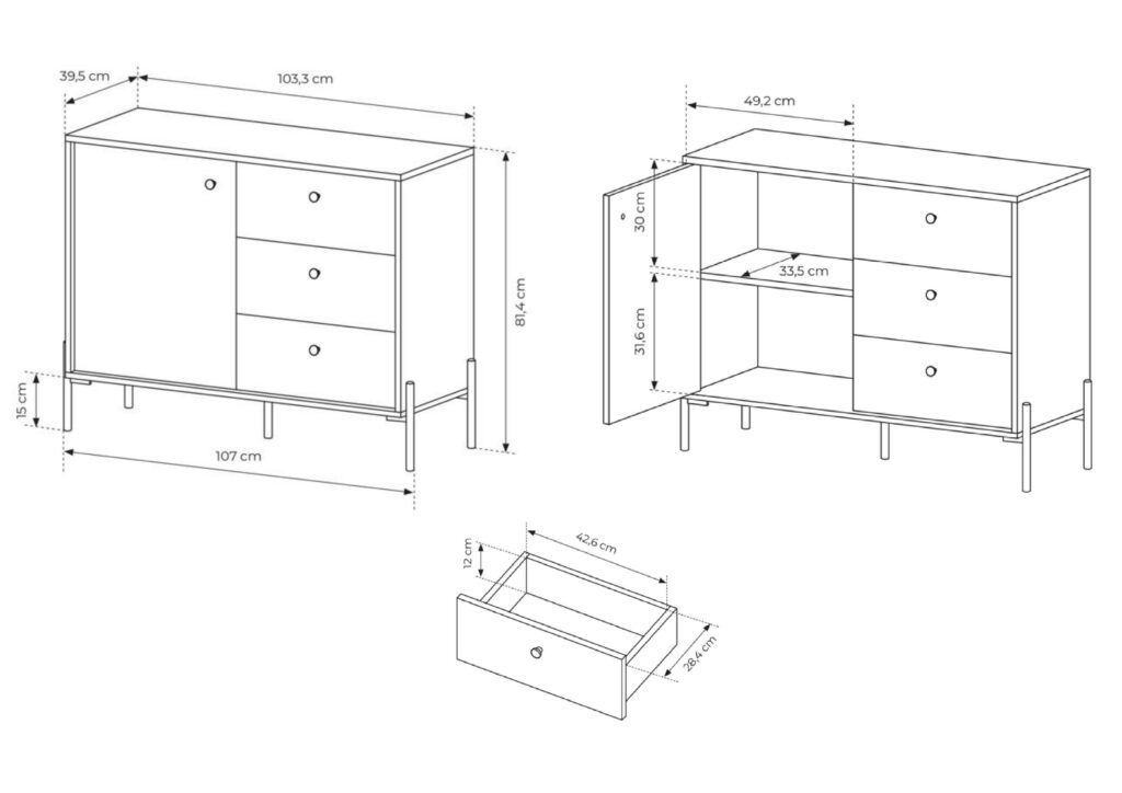 Schema buffet 1 porte NAVDI KAMAZAA