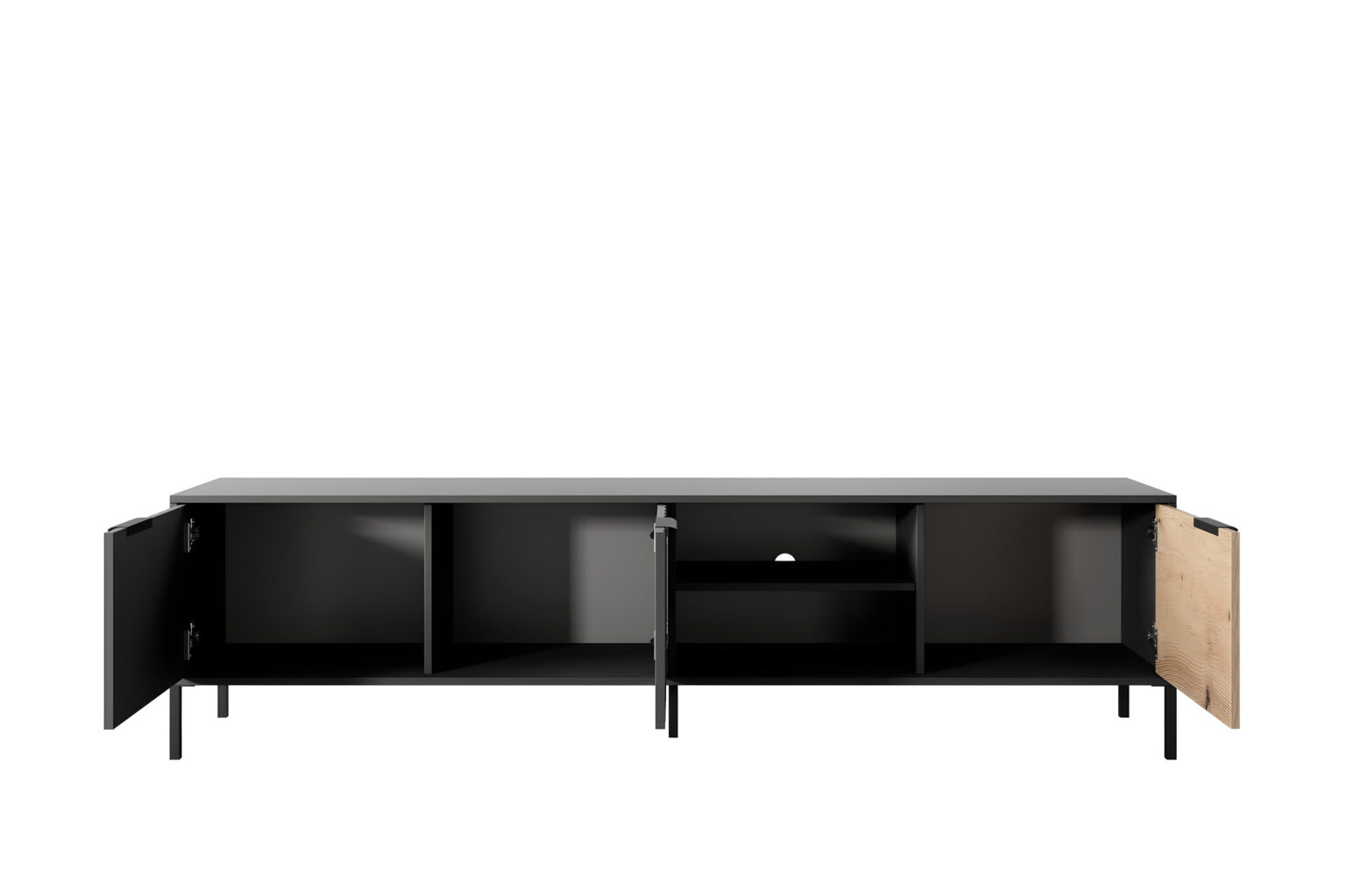 Meuble télé 203 cm LIEF NOIR salon tendance KAMAZZA