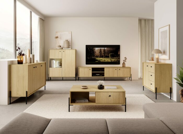 Salon complet avec buffet 160 cm et meuble télé 207 cm – NAVDI