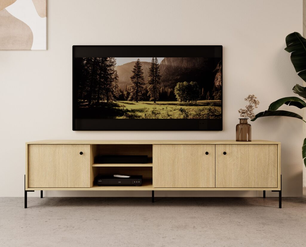 Meuble télé NAVDI 207 cm salon ambiance KAMAZZA