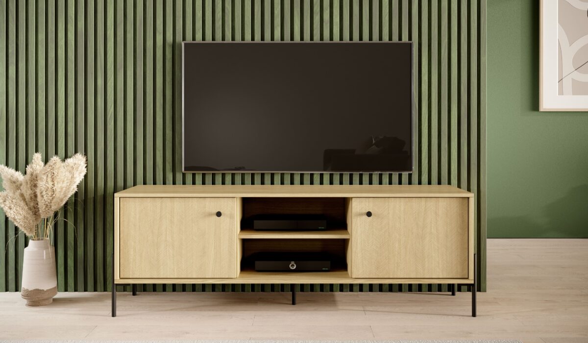 Meuble télé NAVDI 157 cm salon ambiance KAMAZZA