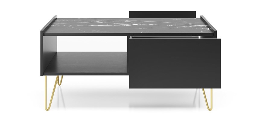 Table basse ALICIA fonctionnelle avec ses rangements optimale