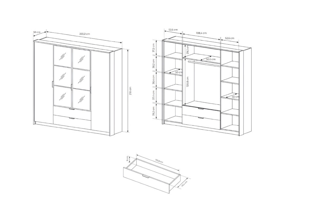 schema armoire London-4 portes