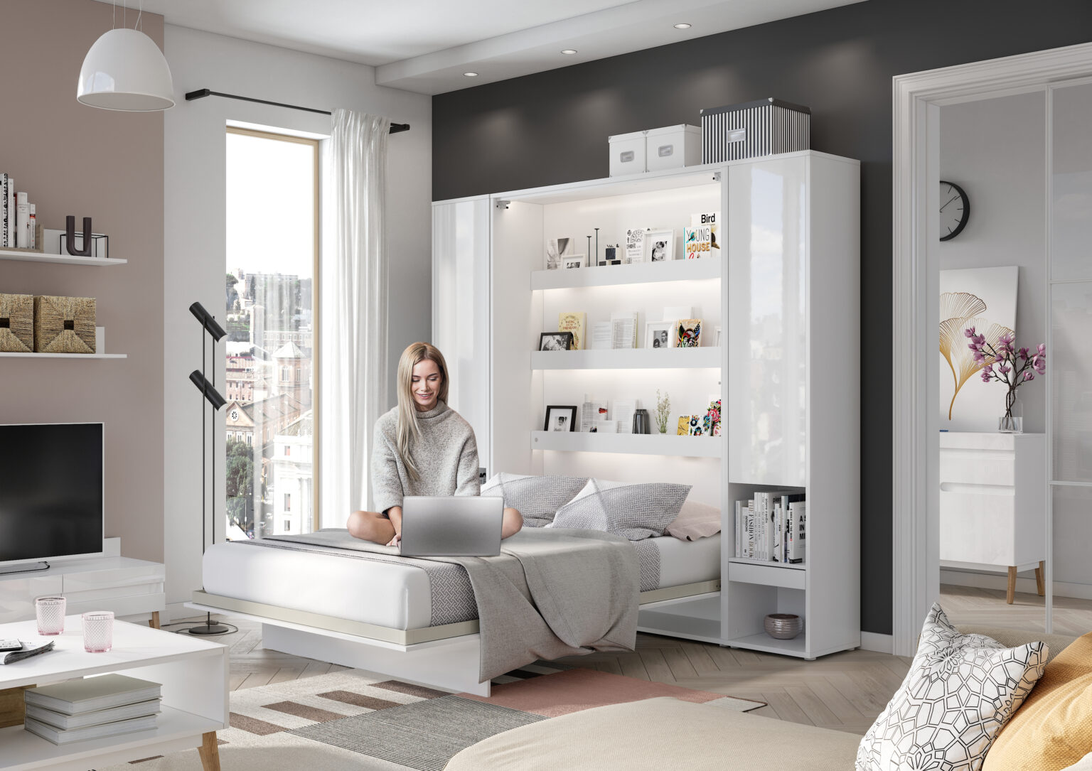 Lit Escamotable Smart Vertical 2 Personnes Kamazza Lit Escamotable Smart Vertical 2 Personnes Kamazza