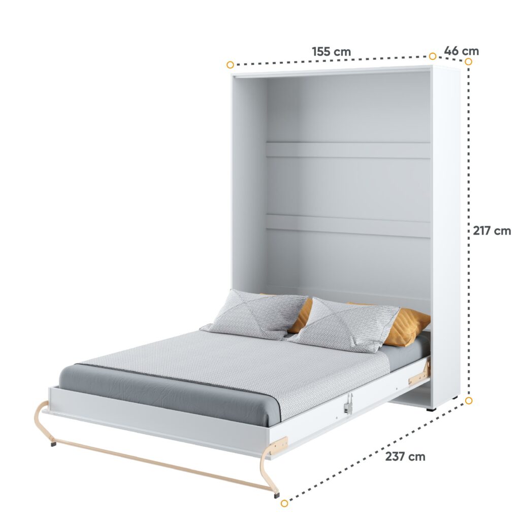 KAMAZZA Lit escamotable GAIN pour un gain d'espace quotidien blanc 2