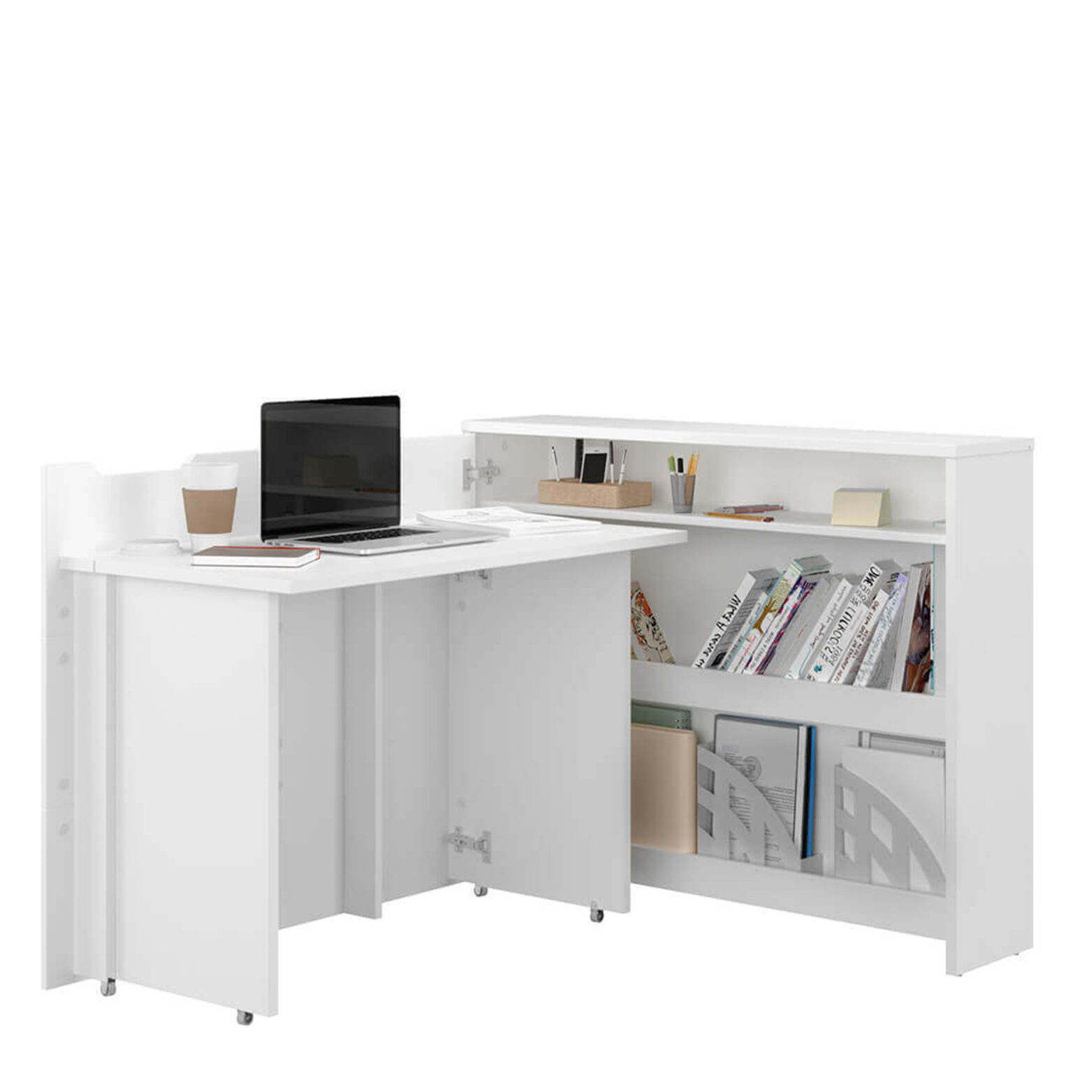 Bureau Escamotable ENJOY 115 cm : Optimisez votre Espace avec Style et Ouverture à Gauche