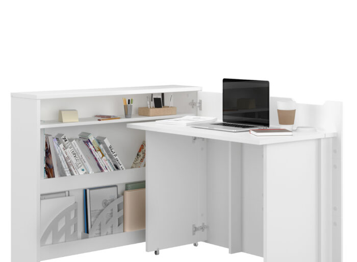 Design Intelligent : Bureau Escamotable ENJOY 115 cm, Ouverture à Droite pour Gain d'Espace Optimal"