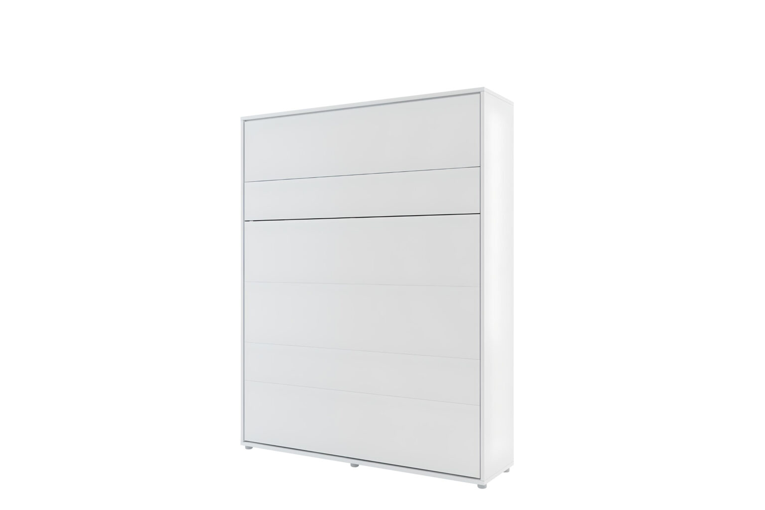 Lit escamotable fermé 160 x 200 cm blanc mat SMART KAMAZZA