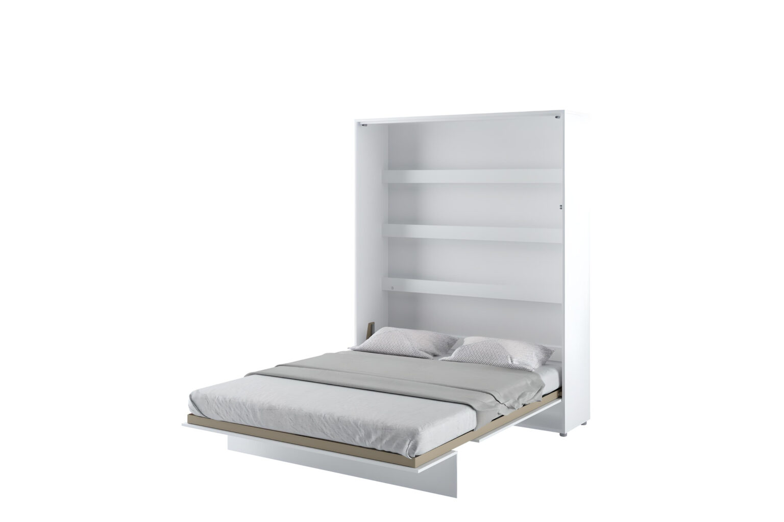 Lit escamotable ouvert 160 x 200 cm Blanc mat SMART