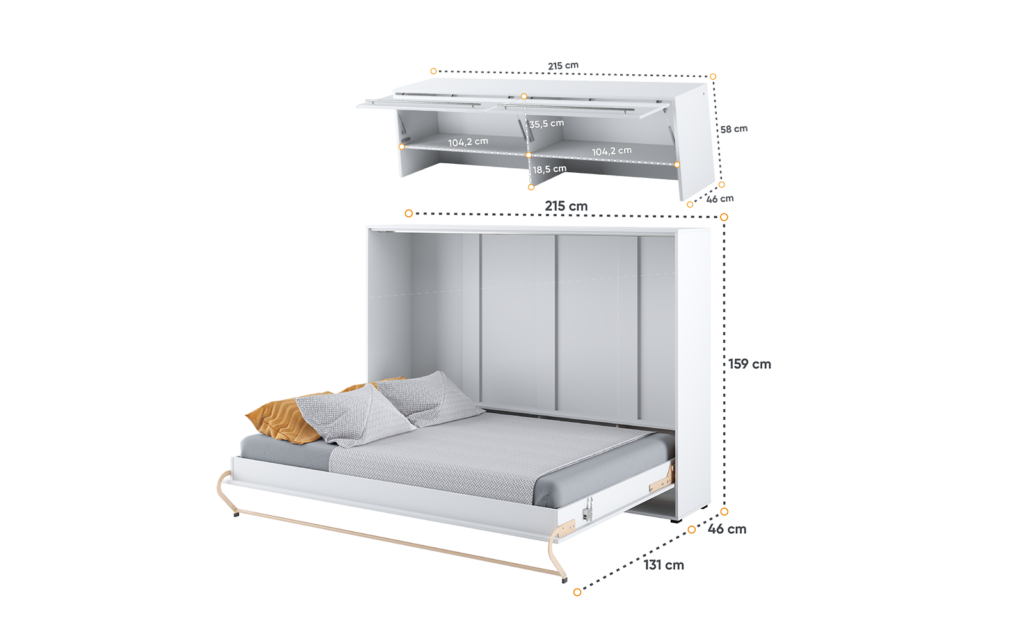 Dimensions GAIN armoire au dessus.
