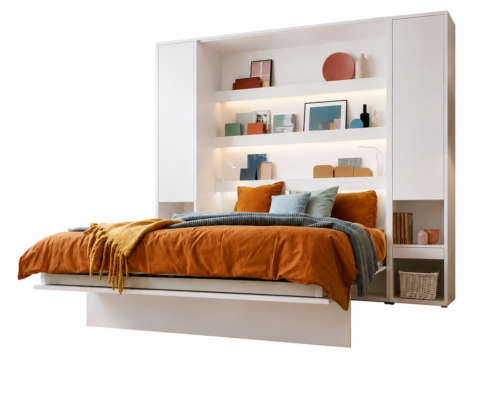 Lit escamotable SMART avec rangements KAMAZZA; Chambre gain de place