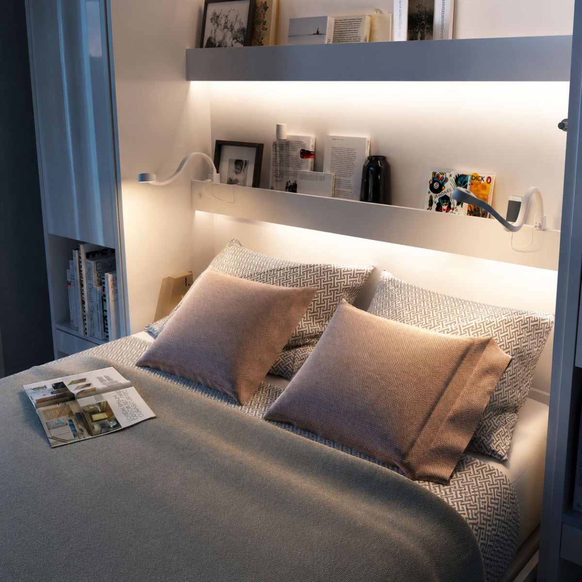 Lit escamotable avec LED KAMAZZA