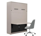 Lit bureau escamotable, lit escamotable bureau intégré; lit escamotable avec bureau intégré - LOLITA