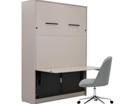 Lit bureau escamotable, lit escamotable bureau intégré; lit escamotable avec bureau intégré - LOLITA