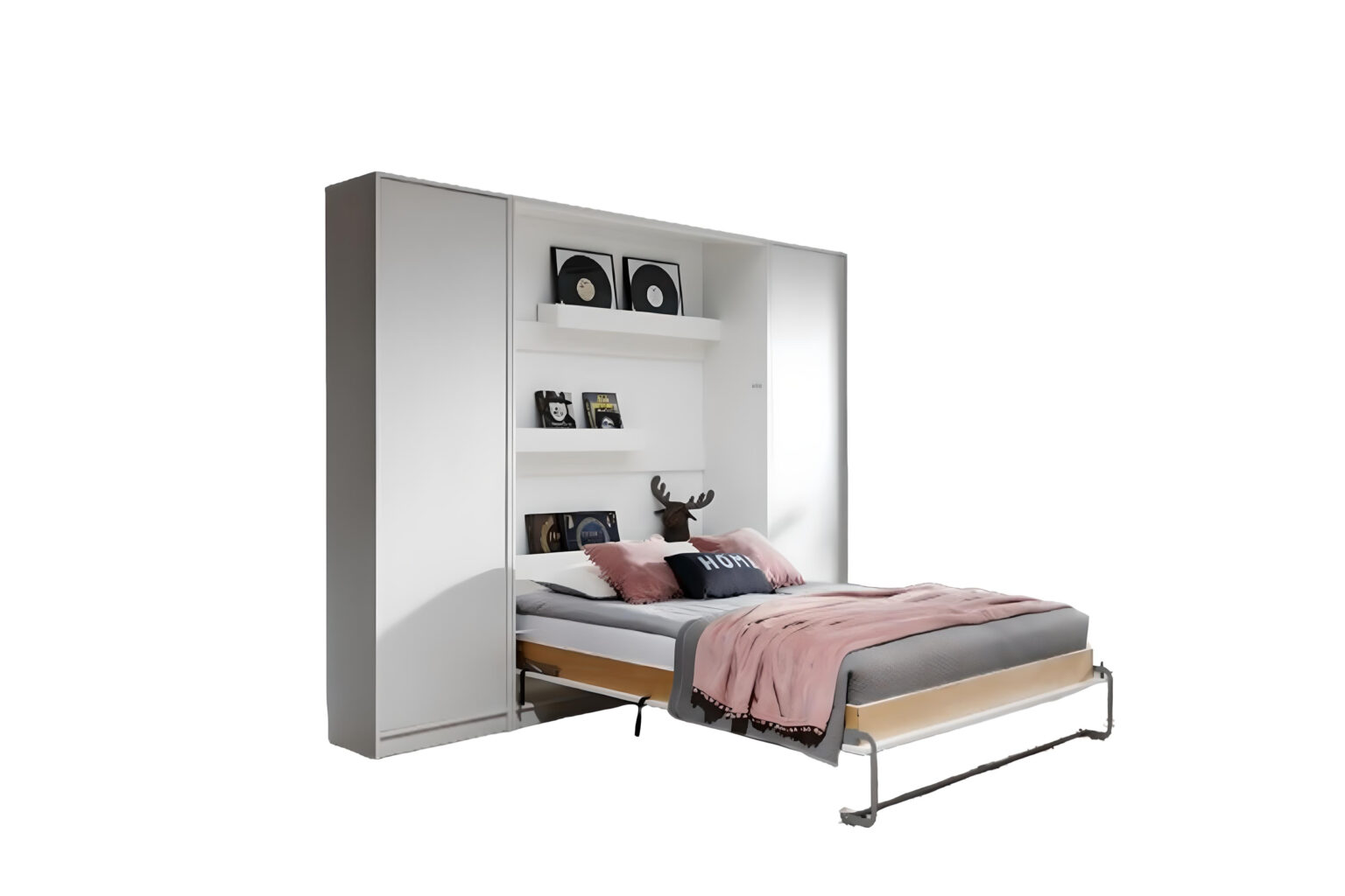 Lit escamotable avec rangement COZY blanc