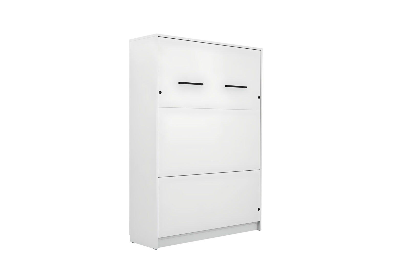 Lit escamotable fermé LOLITA avec bureau intégré blanc KAMAZZA