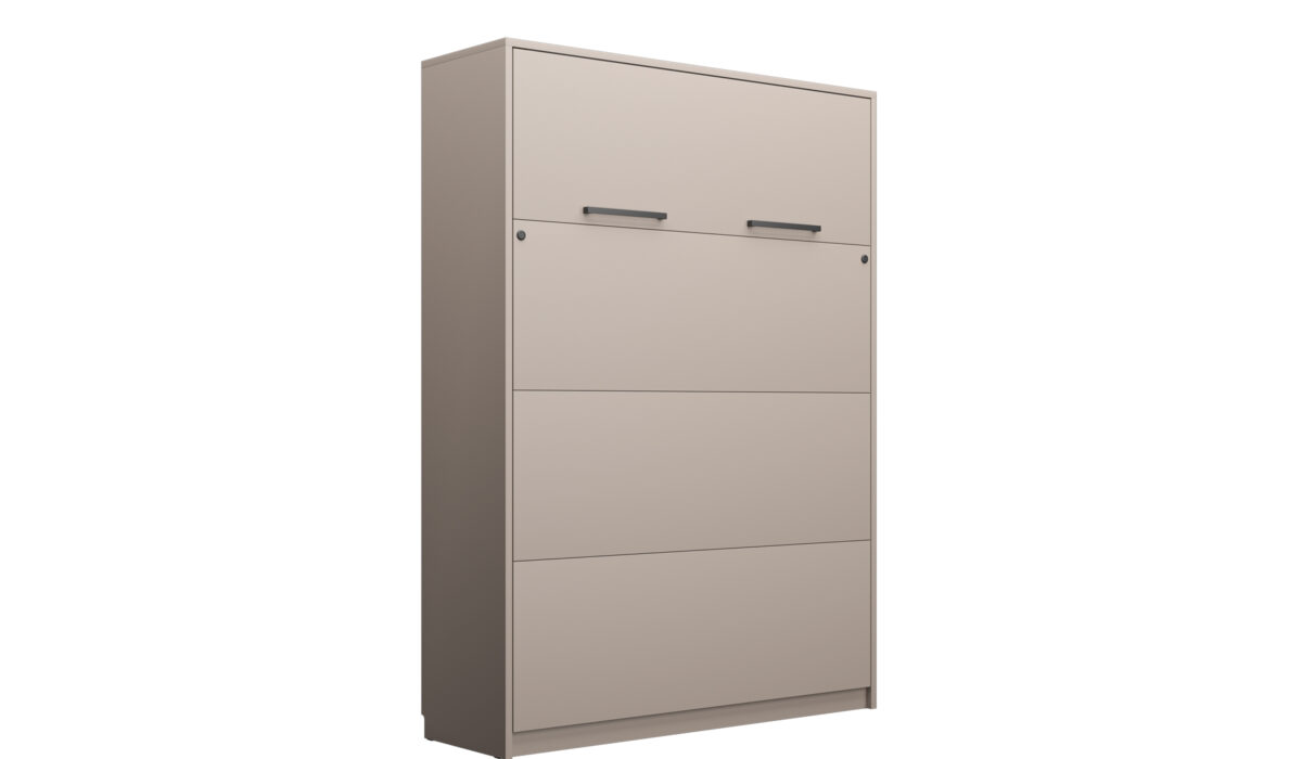 Lit escamotable vertical taupe