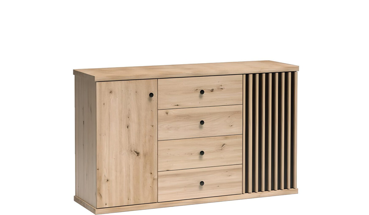 Buffet ZEBRA Chêne noir, 145 cm