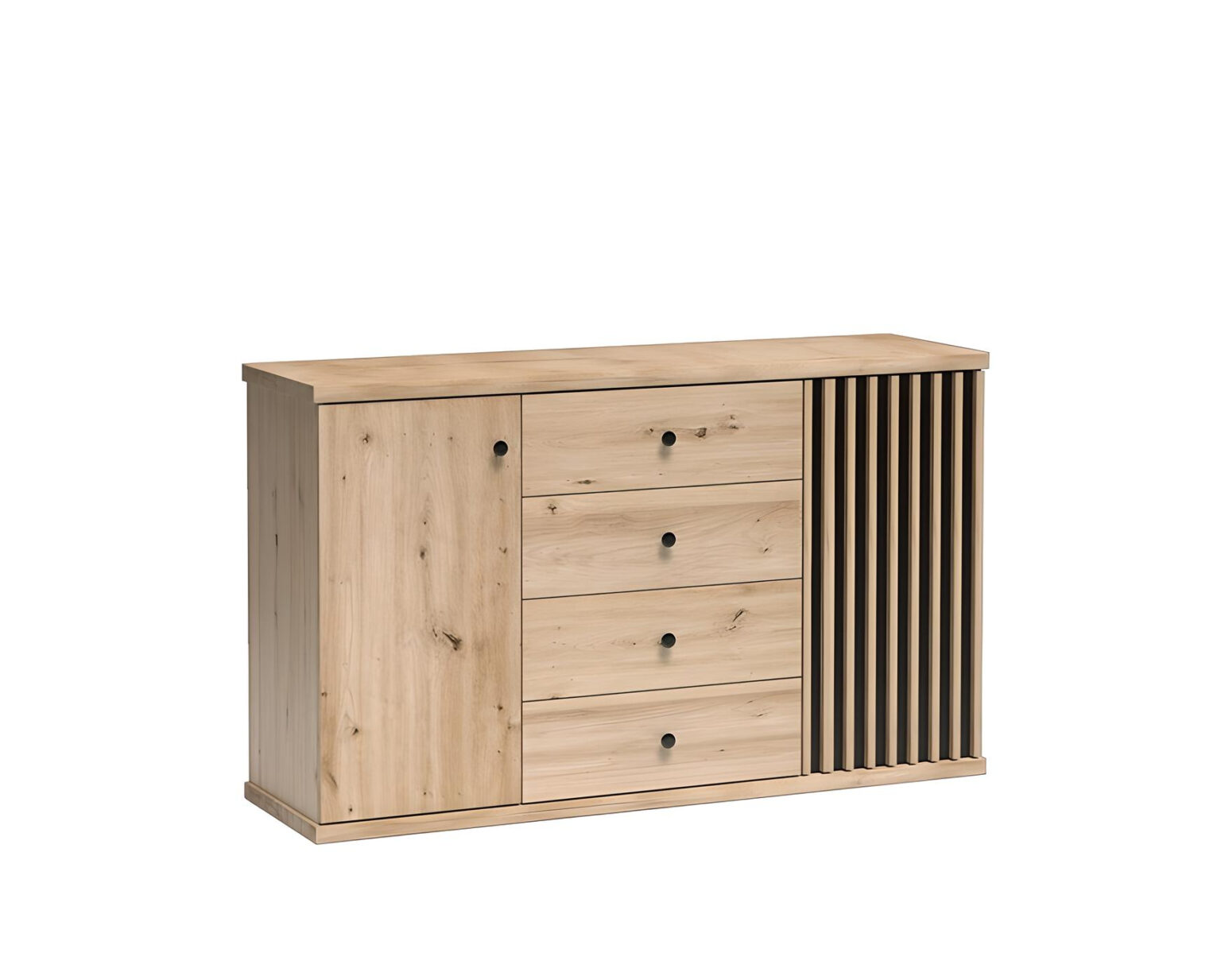 Buffet ZEBRA Chêne noir, 145 cm