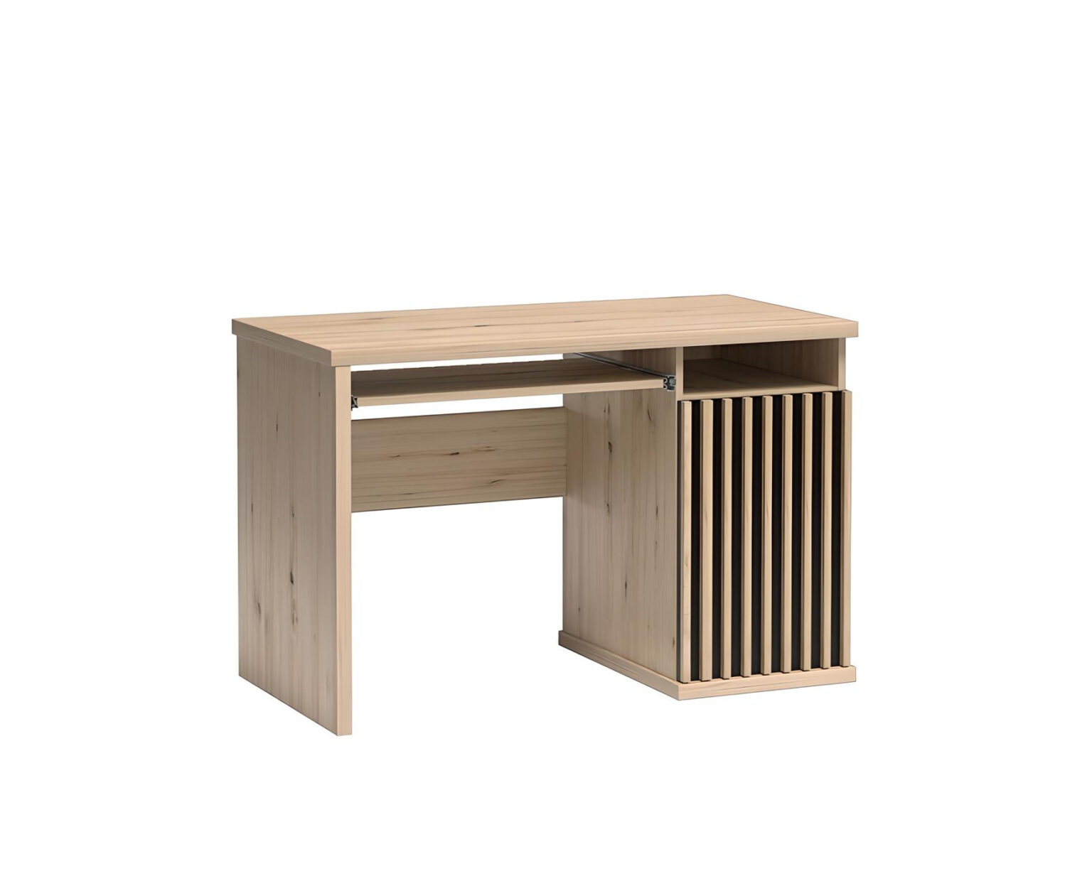 Bureau 4 étagères Chêne et Noir 120 cm - ZEBRA