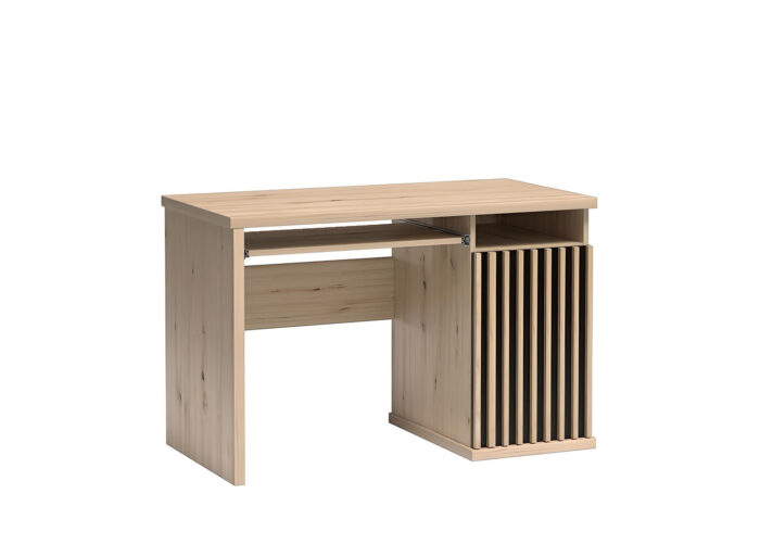 Bureau 4 étagères Chêne et Noir 120 cm - ZEBRA