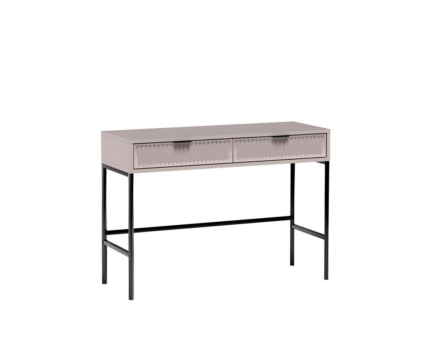 Console 2 tiroirs 110 cm - KELLY beige