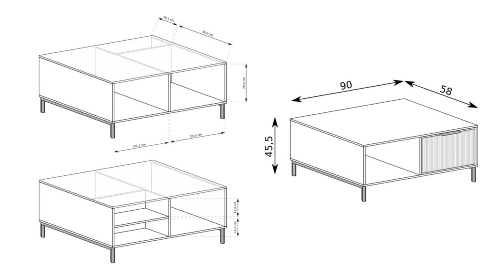 Croquis table basse KELLY