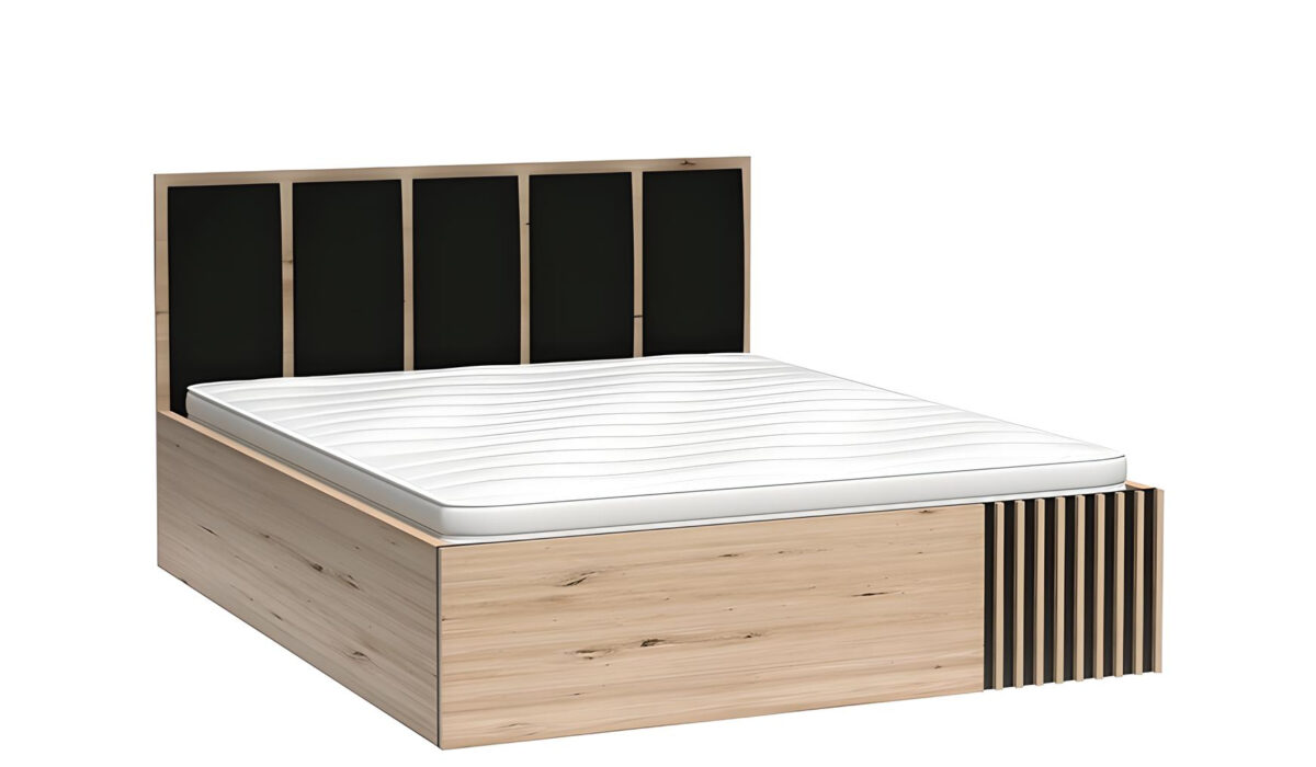 Lit coffre ZEBRA sommier relevable disponible en trois dimensions KAMAZZA