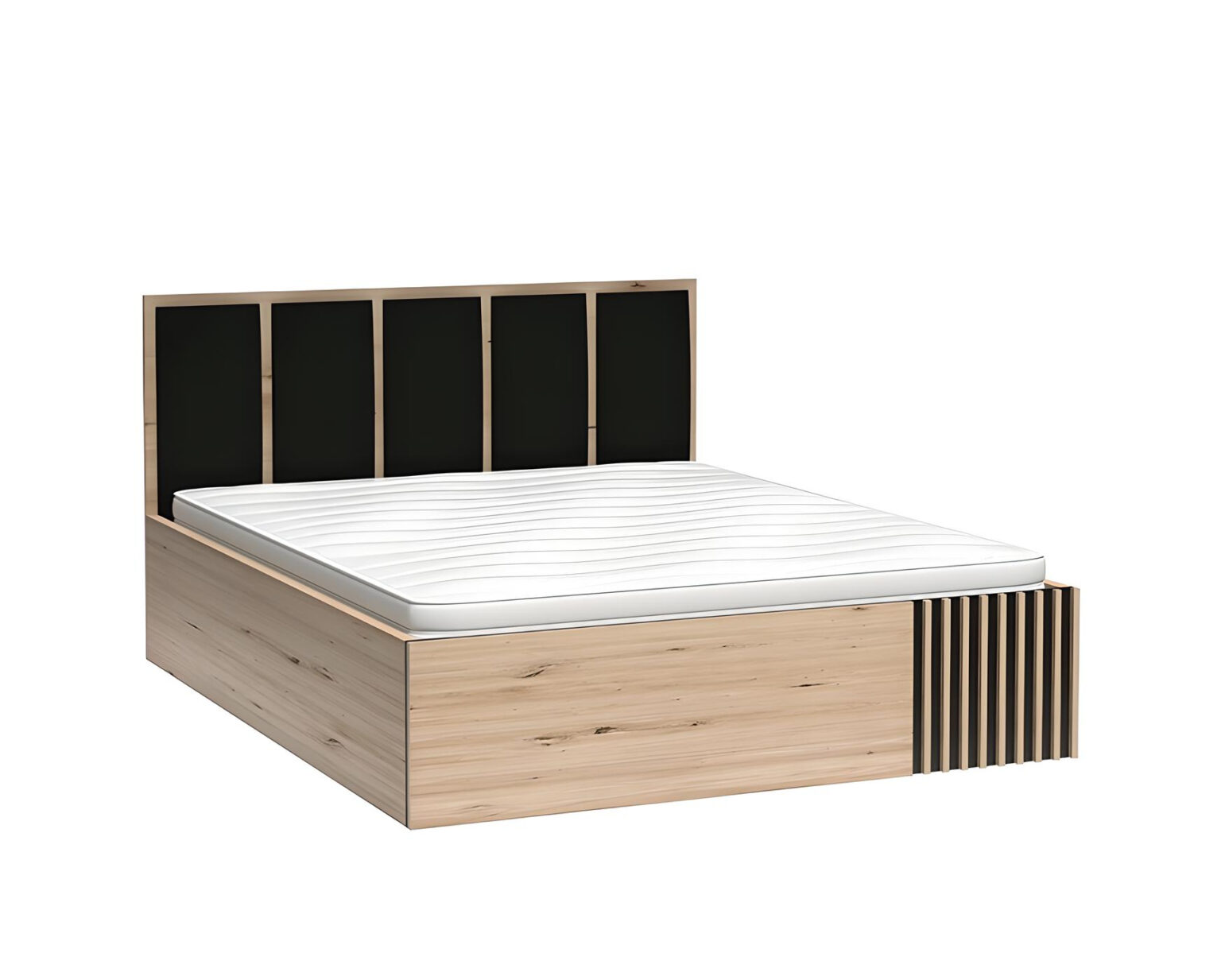 Lit coffre ZEBRA sommier relevable disponible en trois dimensions KAMAZZA