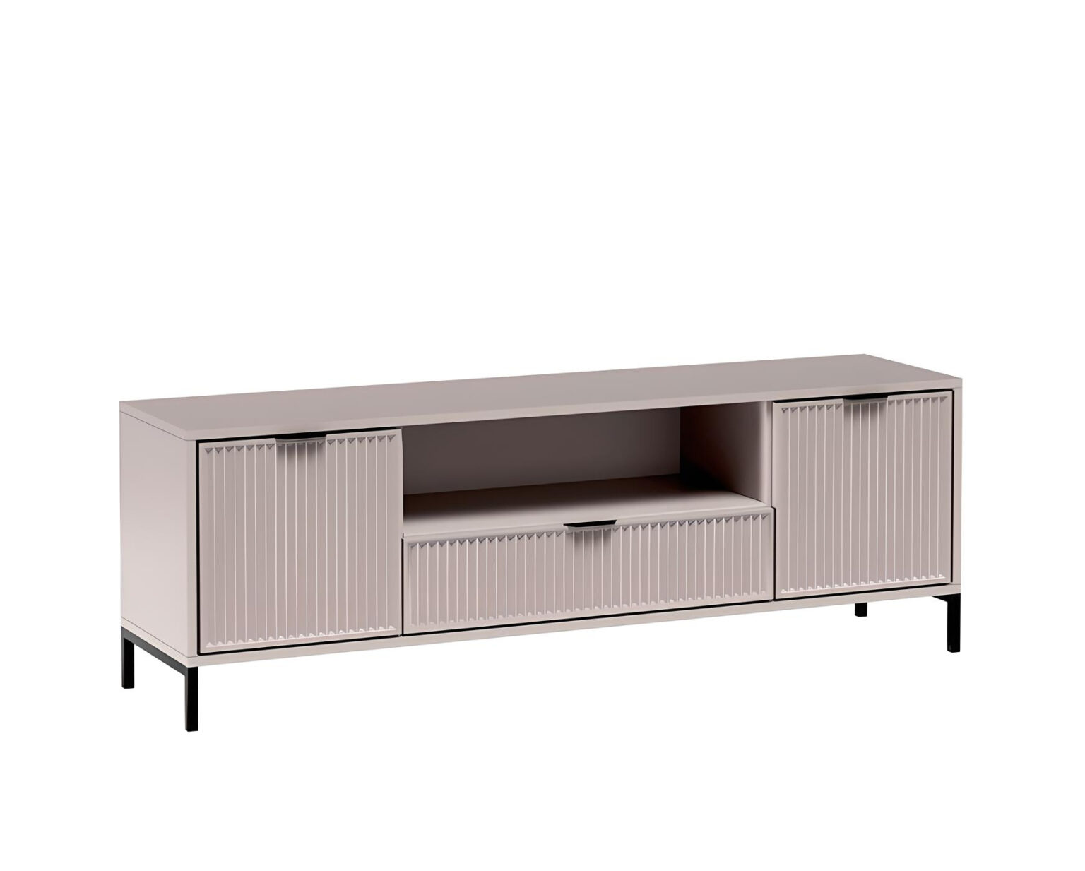 Meuble télé 2 portes 1 tiroir 165 cm - KELLY beige