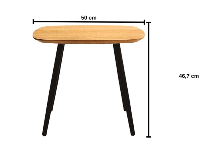 Croquis table basse LORENA 50 cm