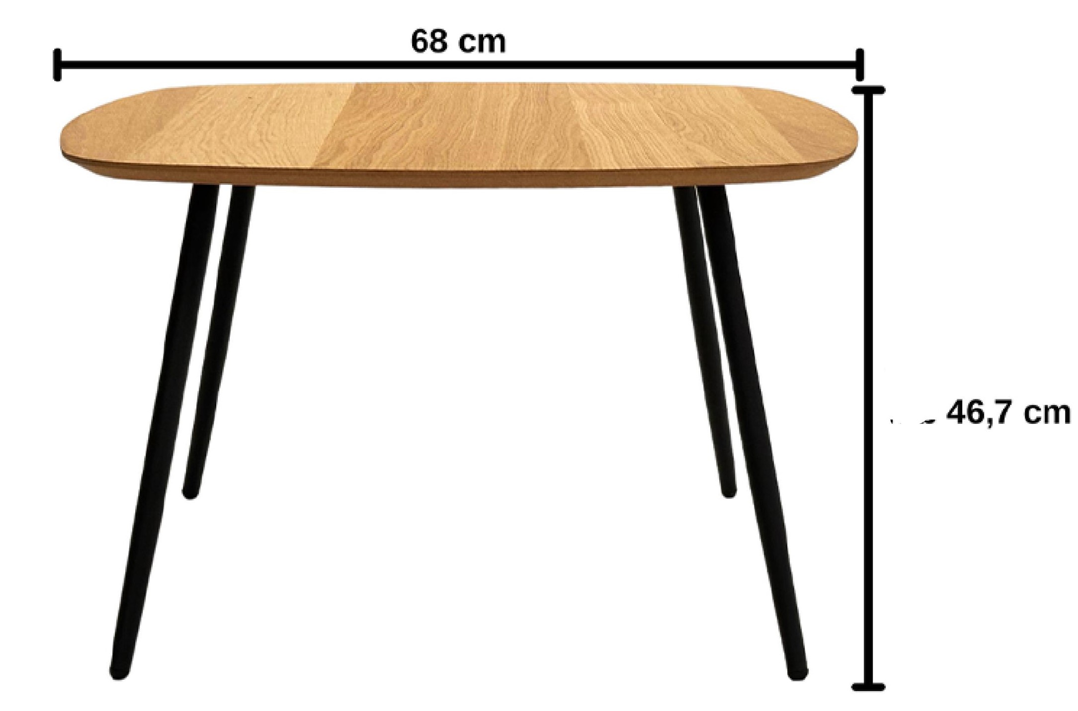 Croquis table basse LORENA 68 cm