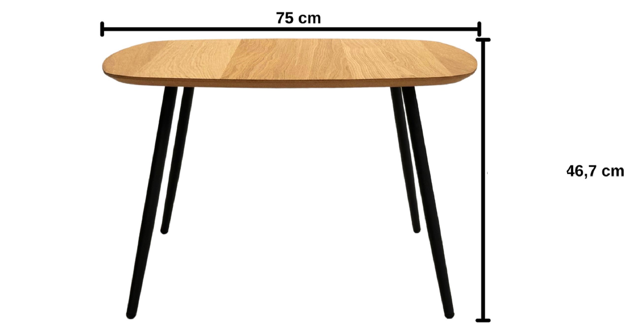 Croquis table basse LORENA 75 cm