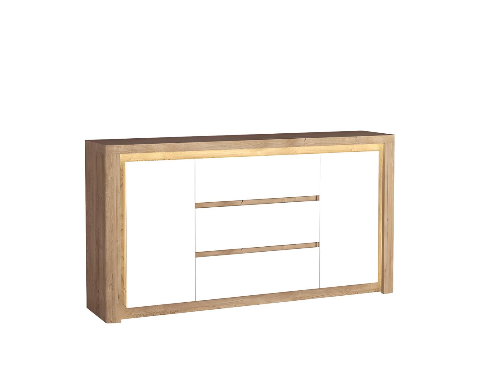 Meuble Buffet Bois Blanc Adel Angle Gauche