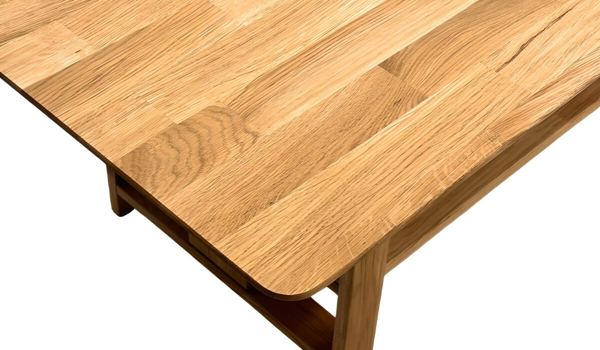 Table Basse Chêne Naturel Leo Vue Dessus