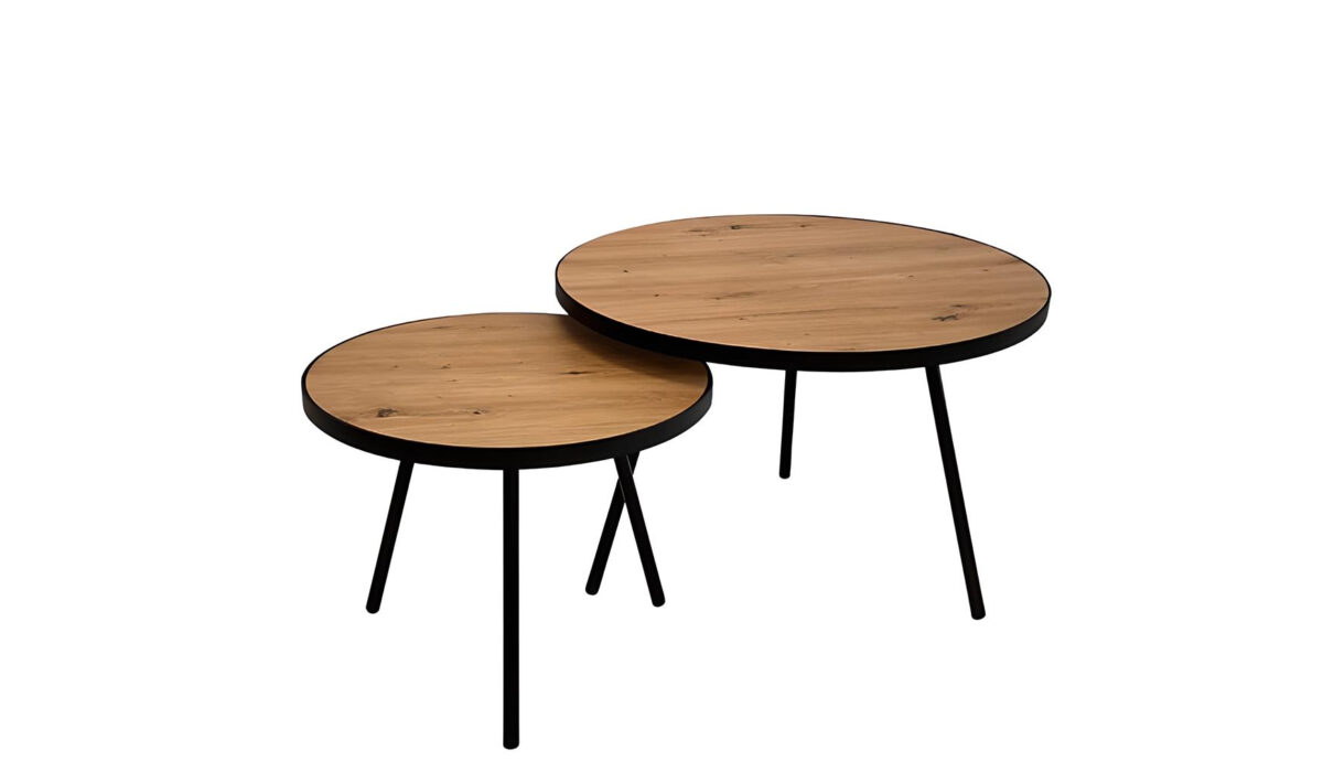 Tables Gigognes Rondes Elma Lot de 2